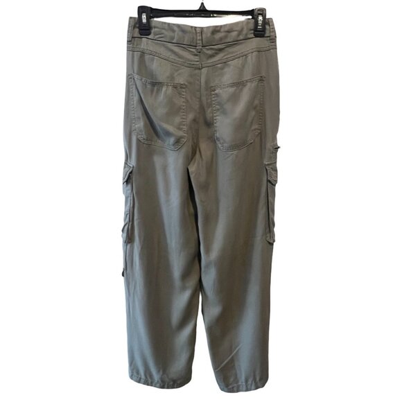 SO Green Khaki Wide Leg High Waisted Cargo Pants - Picture 2 of 9